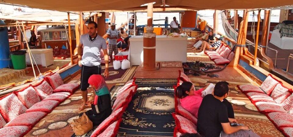 upper deck Oman musandam dibba day cruise